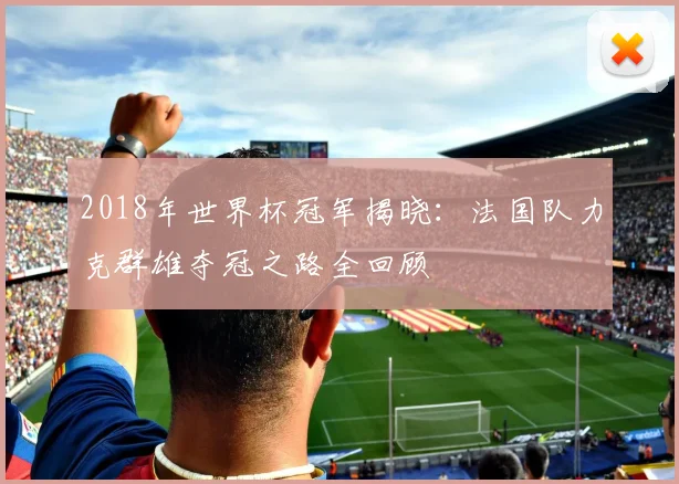 2018年世界杯冠军揭晓：法国队力克群雄夺冠之路全回顾